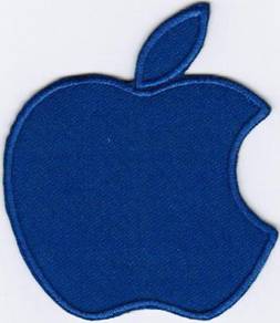 Apple Logo ROYAL BLUE Badge Iron On Patch
