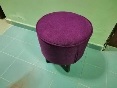 Vintage Wooden Cushioned Stool