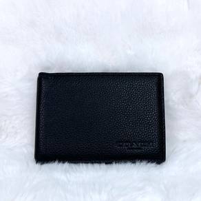Coach Black Textured Bifold Cardholder
