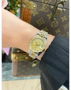 Rolex Lady Datejust Half 18K 750 Yellow Gold Jubil