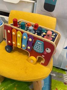 Wooden Montessori Activity Cube Elephant
