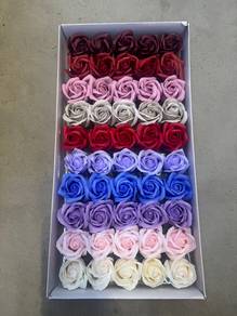 50pcs Mix Colors Soap Flowers