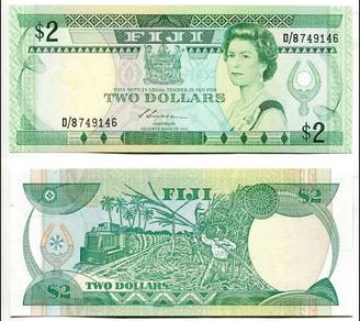 Fiji 2 Dollars 1988 - Pick P87a  vf