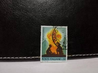 1968 Italy Stamp Boy Scouts Camp Fire