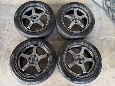 Rim advan gt flow form 16 inch tayar goodyear 70%