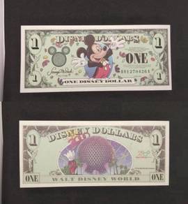 Disney 1 dollars series 2000 a prefix mickey unc