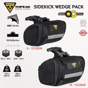 TOPEAK SideKick Wedge Pack QuickClick Saddle Bag