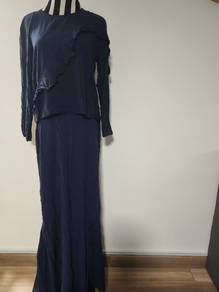 Lubna Navy blue kurung moden