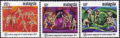 1971 South East Asian Games Stamp Malaysia MM