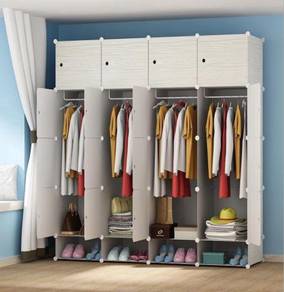 White Storage Cabinet Wardrobe grain resin NSW