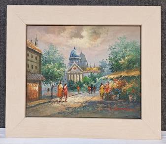 PROMO Framed Oil Painting Autumn, Montmartre