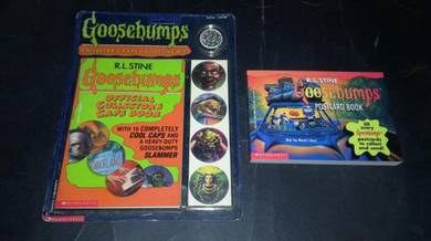GOOSEBUMPS POSTCARD BOOK & COLLECTOR'S Caps