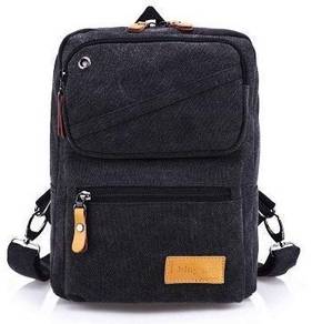 [12.12] Stylish Dual-Use Backpack Black Chest Bag