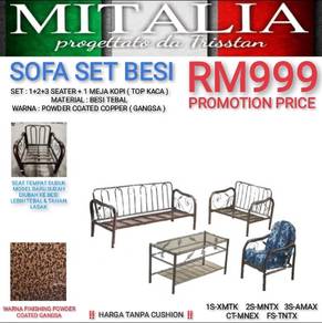 Sofa Set Besi Tebal Berkualiti | Perabot Murah