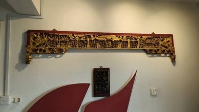 Traditional Chi. high-relief wood carving antique 