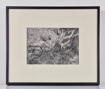 Black & White Artwork – Botanical Reflection