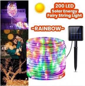COLOURFUL SOLAR LiGHT 200LED 20M LAMPU GARDEN LAMP