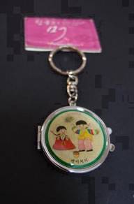 Double Side Locket Holder With Mirror - Korea -New
