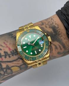 Custom Seiko Mod 40mm Green Gold GMT-Master II