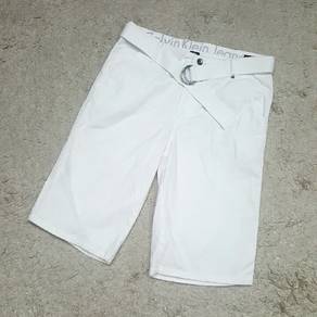 Calvin Klein Jeans White Shorts With Belt