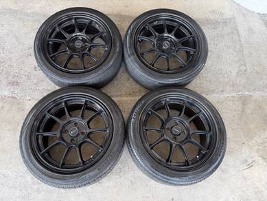 Rim tc105x gloss black 16 inch alza vios city myvi