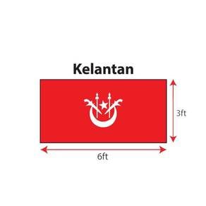 Bendera Kelantan (Polymesh) 3 x 6ft