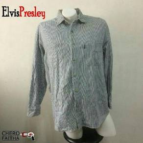 Elvis Presley collar button down flannel shirt