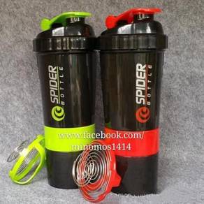 Gym 3 in 1 protein shaker water bottle botol