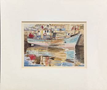 RM38 “Harvester” Harbor Scene Framed Print 📢