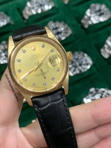 Rolex Datejust 18k Yellow Gold Diamond Dial 16078