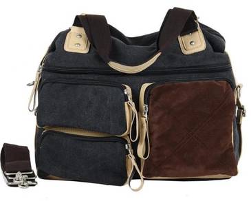 4612 Retro Black Crossbody Travel Porter Sling Bag