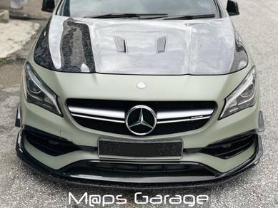Mercedes w117 cla cla45 forged carbon bonnet