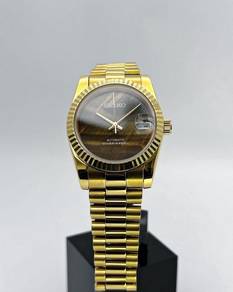 Custom Seiko Mod 36mm Chocolate Gold DateJust