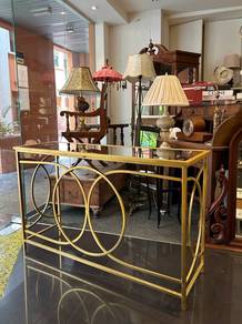SSF Golden MIRROR TOP console table