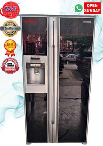 Fridge SIDE BY SIDE HITACHI BLACK GLASS DOOR