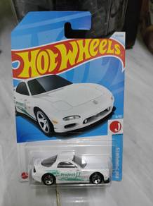 Hotwheels White 95 Mazda RX-7