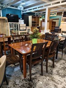 set meja kayu solid