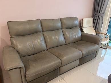 Used Harvey Norman Full Leather Sofa for sale