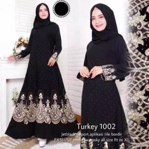 Jubah Abaya Saudi Dubai Turkey Umrah Haji black