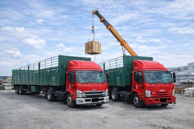 Lori 40 ft trailer treler low loader transport