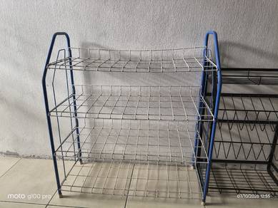 Rak Kasut Besi 4 Tingkat Free Racks Shelf 