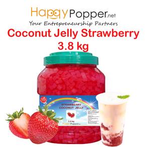 Coconut Jelly Strawberry Mlik Tea Topping 3.8kg