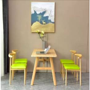 BROWN Dining Table Chair Set Meja Makan Kerusi