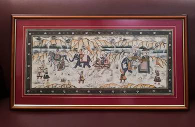 Large elephant horse camel framed wall art