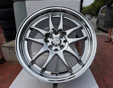 Cr2p 17inch 4x100 —Rim baru — Super chrome