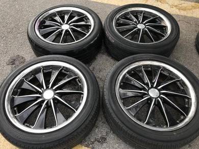 Rim Staggered RAYS Black Fleet V550 19 Jpn