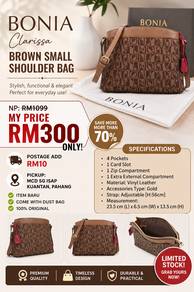 NEW BONIA Clarissa Brown Small Shoulder
