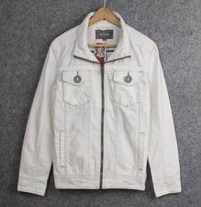 NEW Retro White Denim Zipper Jeans Coats Jackets