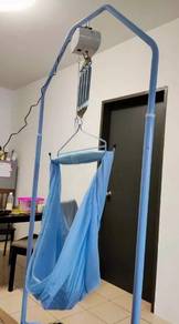 Electric Baby Cradle with Blue Net and Stand