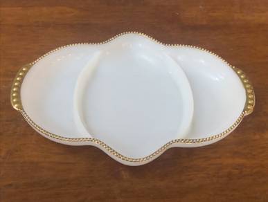Anchor Hocking Fire King USA divided plate